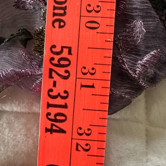 SOFT SURROUNDINGS Dress Womens XL Purple Silk Embroidered Bohemian Fairycore - Picture 10 of 10